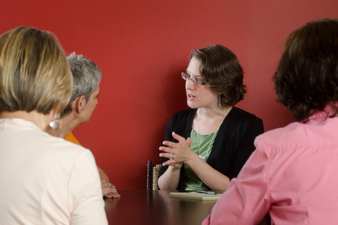woman leading workshop