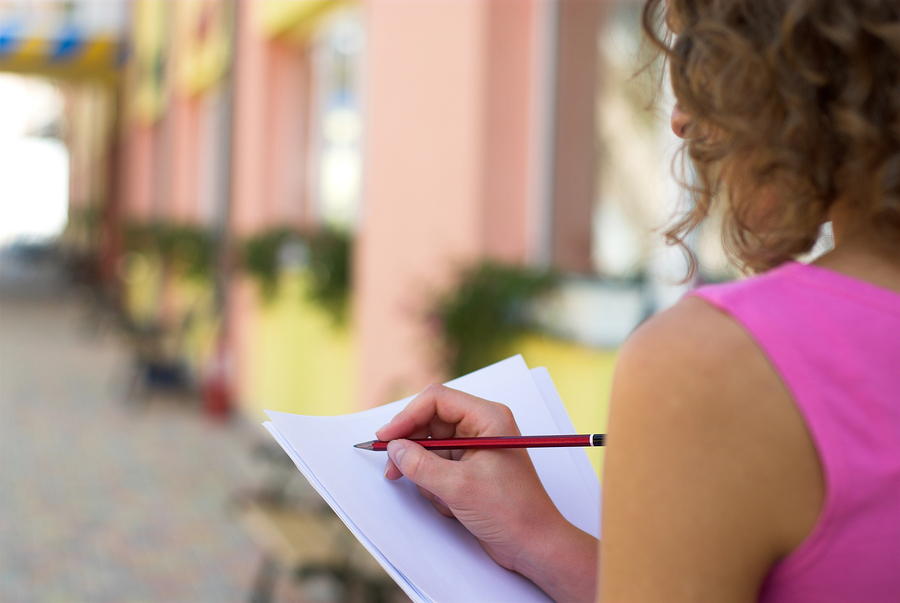 woman writing
