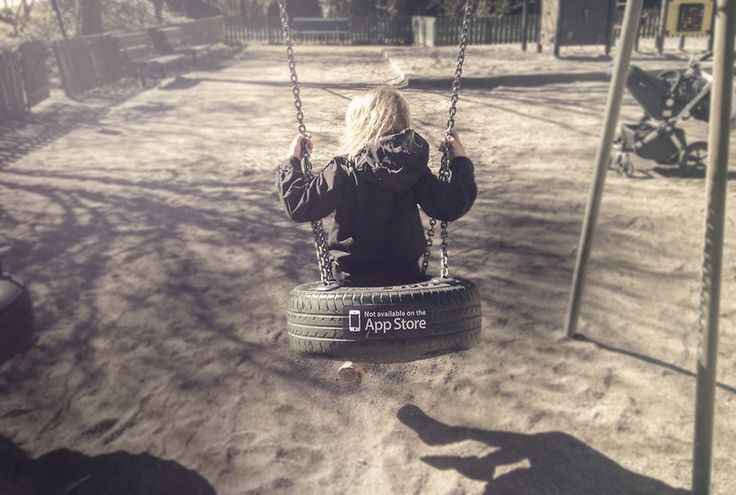 Child on swing